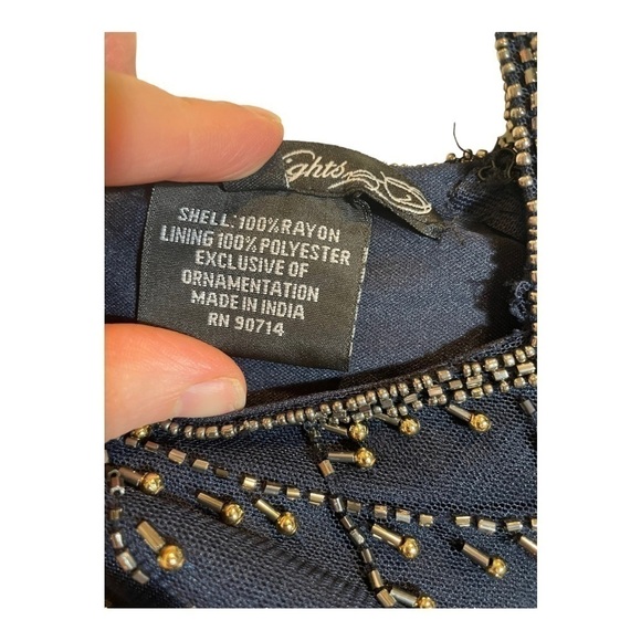 Pisarro NIGHTS Beaded Sheath Cocktail Dress - Picture 11 of 13